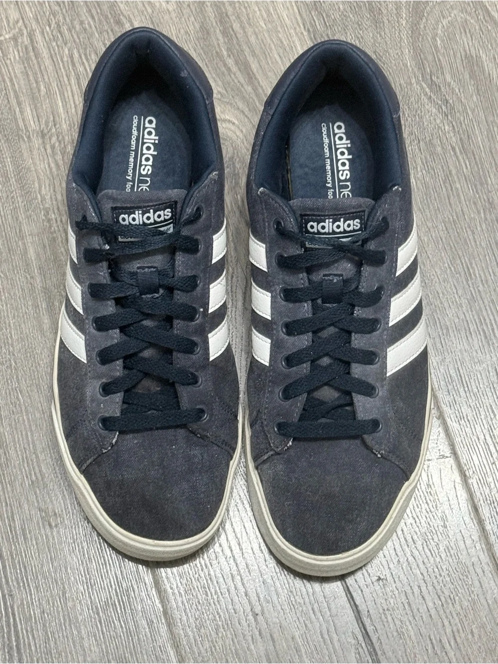 adidas Neo Cloudfoam Navy Suede Sneakers men’s size 10.5